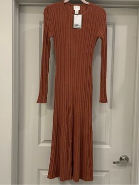 H&M | Dresses | Hm Conscious Jacquard Weave Dress Sz S | Poshmark